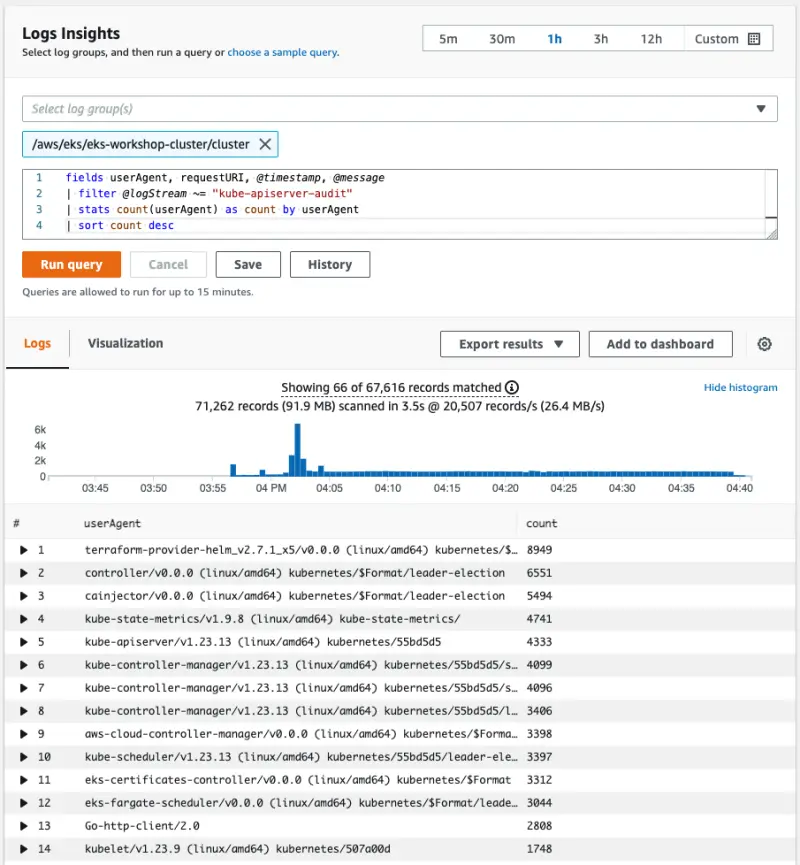 log insights query